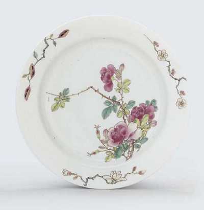 YONGZHENG (1723-35) A FAMILLE ROSE PLATE